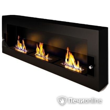 Биокамин ЭкоЛайф Fire Line Glass black burgundy в Серове